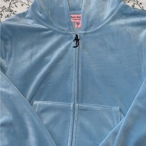 Juicy Couture Light Blue Velour Hoodie